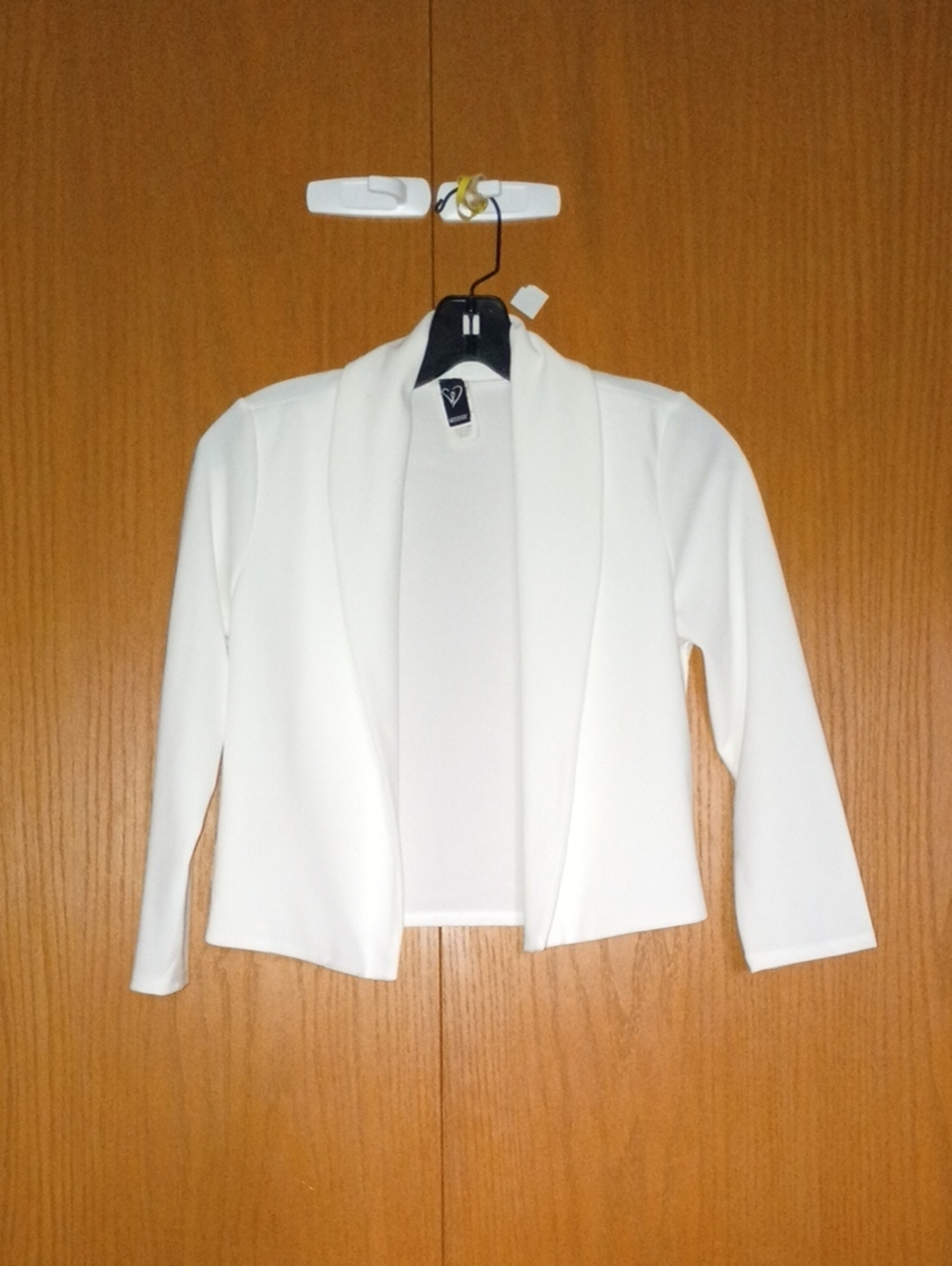 Windsor Women's White Open-Front Jacket - Elegant Lightweight Layer Size S/CH